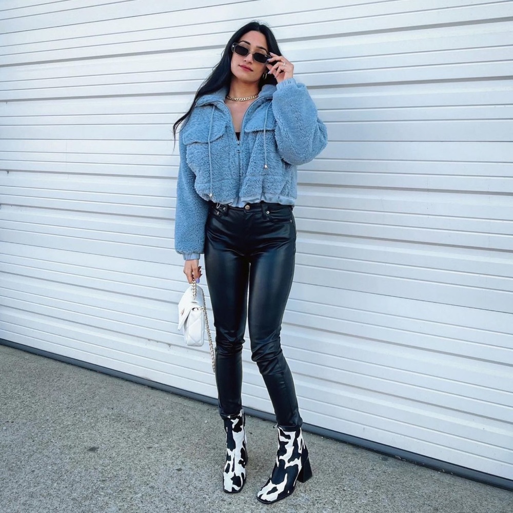 Blue teddy coat